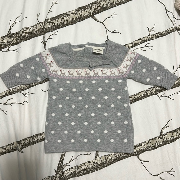 5/$10 Nevada girls 3months Christmas winter sweater dress - Picture 1 of 4